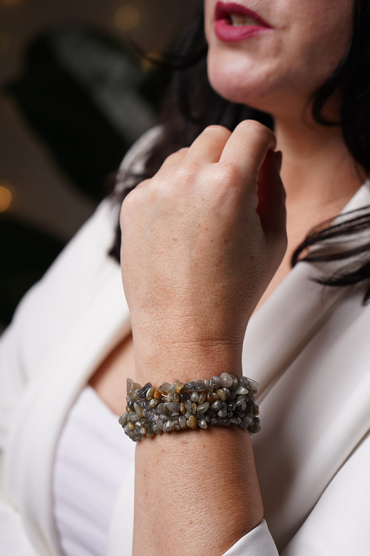 bransoletki z kamieni naturalnych Bransoletka z labradorytu