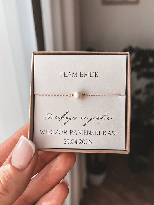 bransoletki z kamieni naturalnych Bransoletki Team Bride petite prezent wieczór panieński