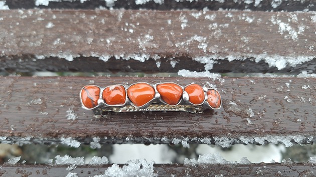 spinki i klamry do włosów Ceglasta - klamra do włosów