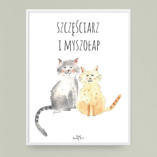 Plakat dziecięcy z kotkami - 20x30cm Merely Susan