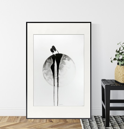 grafika 50X70 cm wykonana ręcznie MiniMalArt