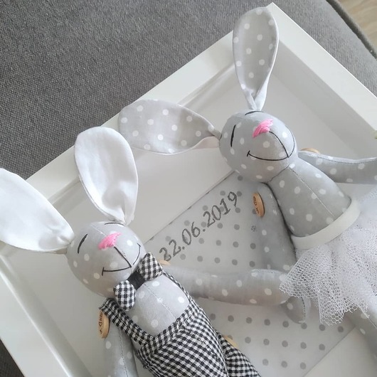 Prezent Dodatek na ślub Króliki LalaShop