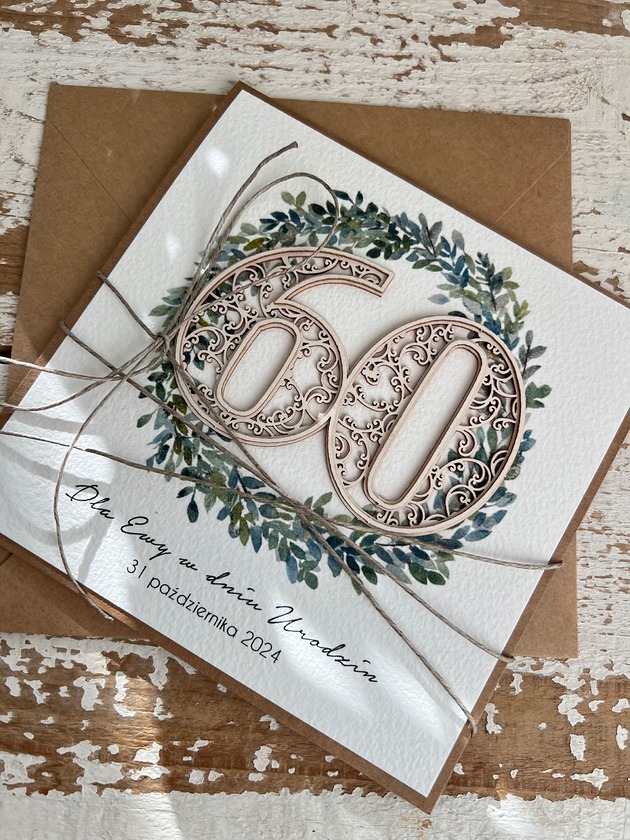 kartki scrapbooking Kartka na 60 urodziny