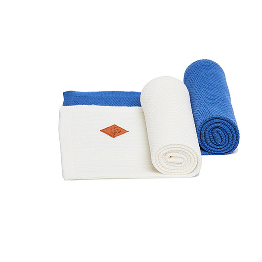 Kocyk Bambusowy Zestaw 2 pack - Navy Blue/Ecru Fun with Mum