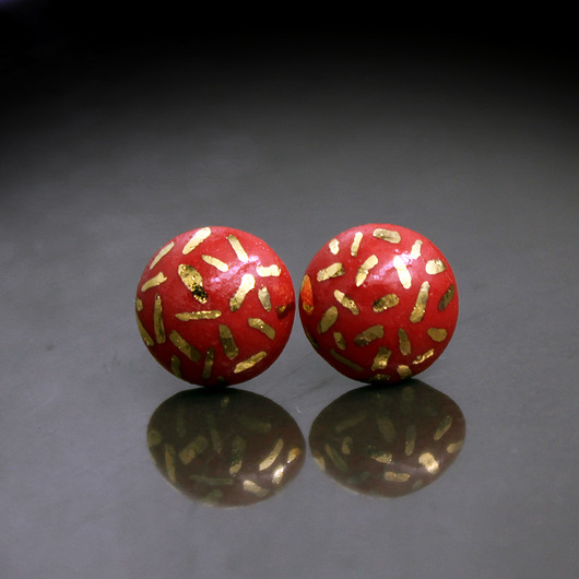 kolczyki ceramiczne Bubble/stal chirurgiczna