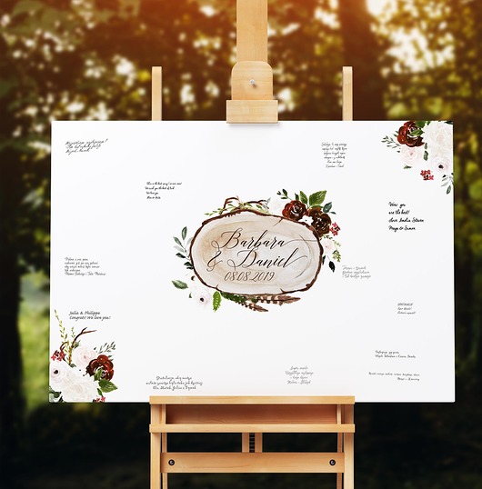 Alternatywna księga gości - Obraz Boho Style Pankmat
