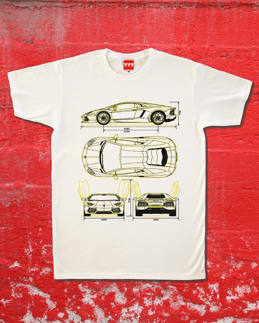 t-shirty męskie Koszulka LAMBORGHINI Aventador yellow tshirt