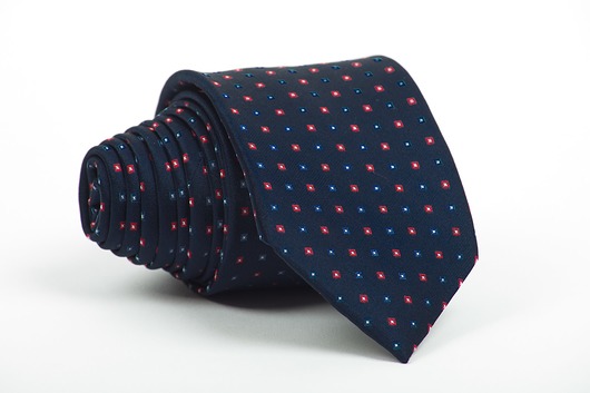 Krawat Męski K&D Elegancki granat granatowy AKADEMIA STYLU