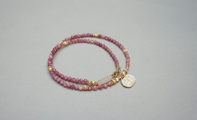 chokery Turmaliny różowe /choker/ vol. 37w - naszyjnik - Szlachetna kolekcja