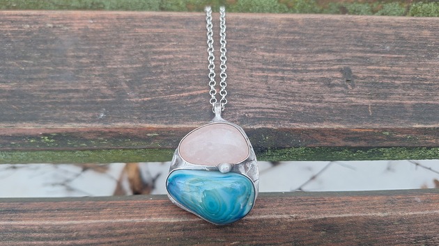 wisiory Kwarc z agatem - wisiorek