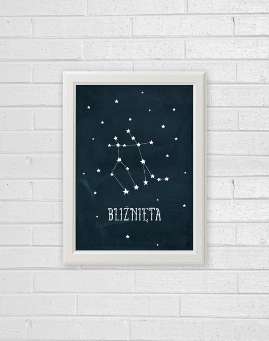 Plakat z zodiakiem dziecka - personalizowany A4 HUS
