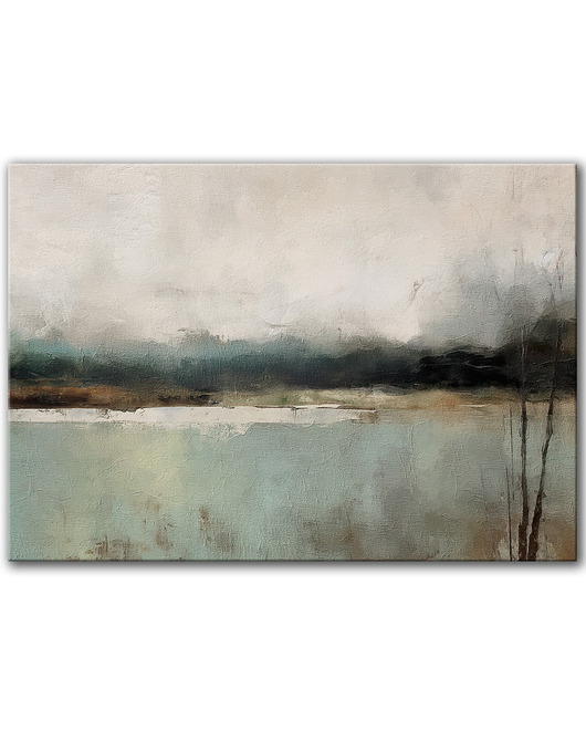 obrazy Obraz na płótnie - 100x70 cm Abstrakcyjny Pejzaż (1-0527)