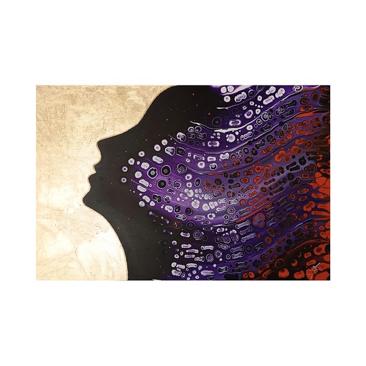 obrazy QUEEN OF THE NIGHT II 60x90 Ręcznie malowany Duży obraz Abstrakcja do salonu