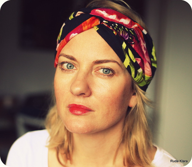 opaska turbanowa boho w kwiaty ruda klara