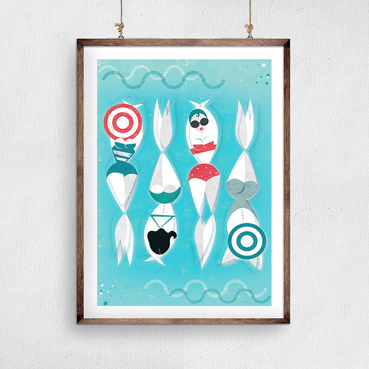 plakaty Plakat MORSKIE SYRENY 50x70