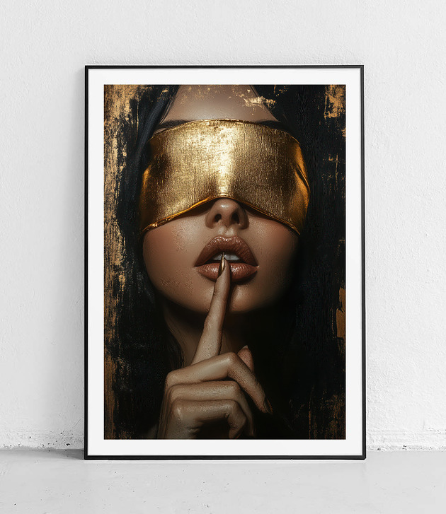 plakaty Plakat Złota opaska ciszy