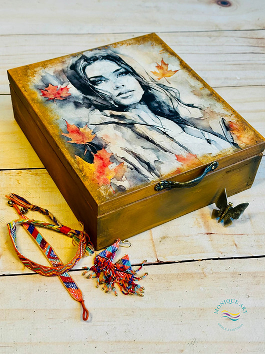 pojemniki na biżuterię Kufer na biżuterię, z przegródkami, prezent dla niej