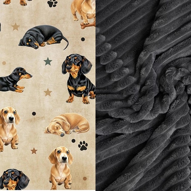 kocyki, kołderki, pościel dla dzieci WYJĄTKOWY koc _ narzuta _ jamniczki _ 155x200 cm