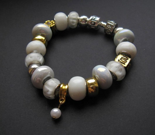 Bransoletka - &quot;Pearl&quot; XXXDiamicArt