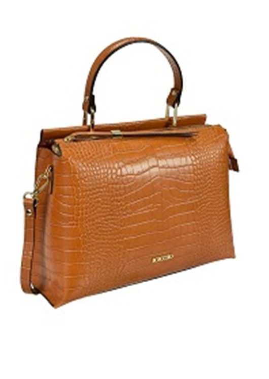 torebki do ręki Torba skórzana - Aktówka ruda  (5977)