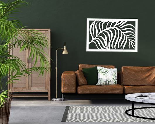 dekoracje - na ścianę DEKORACYJNY PANEL AŻUROWY, LIŚĆ PALMY, JUNGLE STYLE , DEKORACJA ścienna 3D