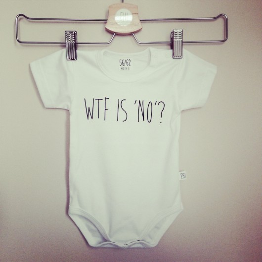 Body WTF is NO? białe krótki rękaw Parents for babies