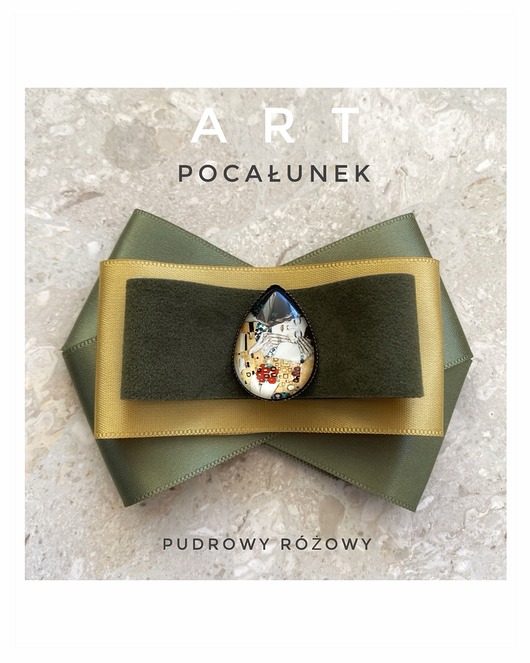 broszki Brosza  ART z Obrazem Pocałunek  Klimt