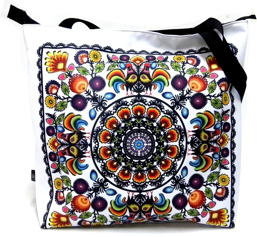 Duża torba na zamek z autorskim motywem:) Gaul Designs