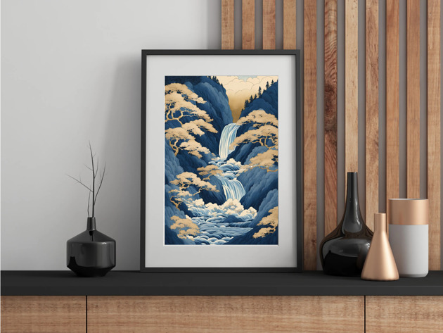 grafiki i ilustracje PLAKAT japoński, japandi dekoracja, obraz