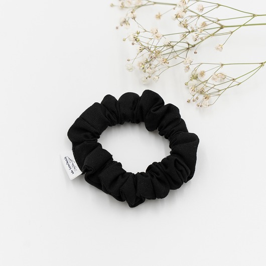 gumki do włosów Scrunchie Slim Czarna