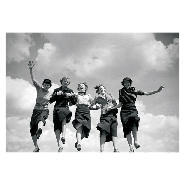 kartki okolicznościowe - wydruki Kartka Premium - Toni Frissell "Skaczące Kobiety"