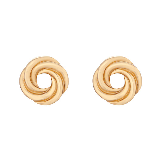 kolczyki pozłacane Złote kolczyki węzełki