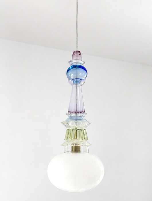lampy wiszące Designerska lampa szklana retro vintage