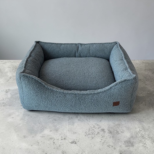 legowiska dla psów i kotów Legowisko dla psa Kanapa Boucle Niebieska Premium Pieski Dwa