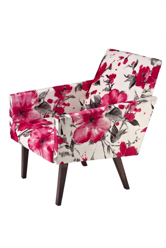 Fotel klubowy VINTAGE Art Deco Kwiaty New Design Reglamentowane