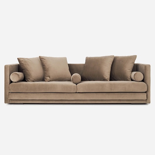 sofy i szezlongi Sofa MALMO brązowy welur, skandynawski design