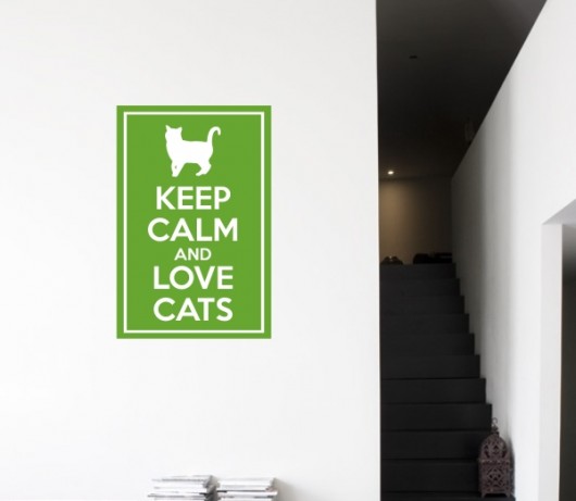 Keep Calm and Love Cats naklejka ścienna Tulis