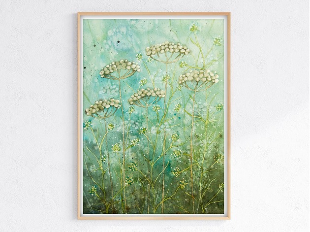 obrazy Oryginalna akwarela. Łąka 31x23cm