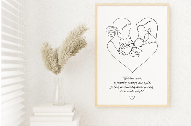 plakaty PLAKAT ANIOŁEK pamiątka tren grafika utrata dziecka