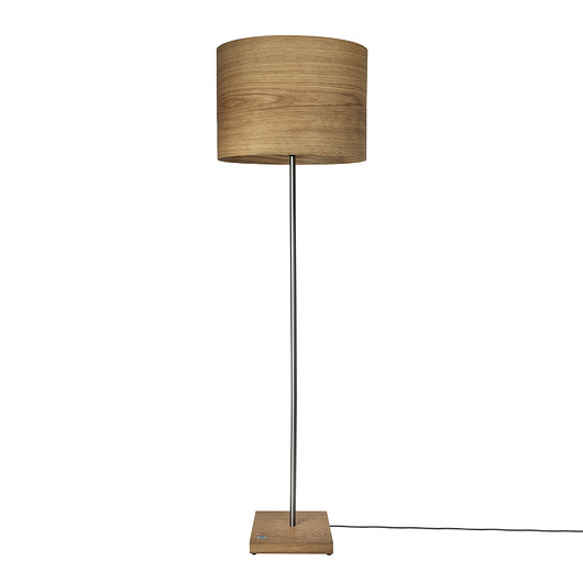 lampy podłogowe Lampa podłogowa LEEA - SILVER OAK.  Abażur fornir  dąb.