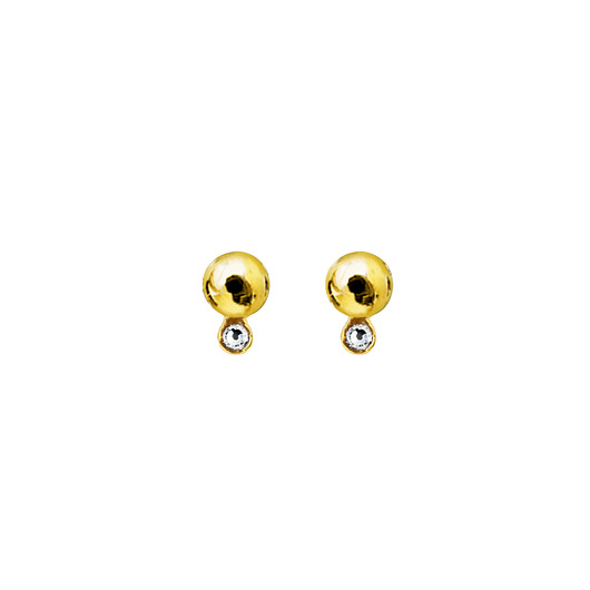 Kolczyki pozłacane Golden Little Balls  AFRODITTE COLLECTION