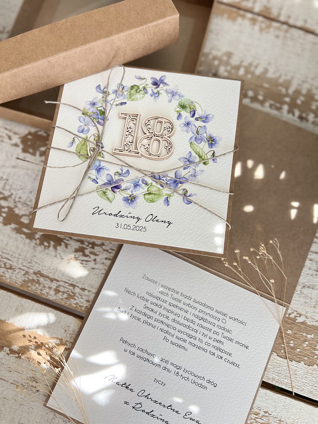 kartki scrapbooking Ręcznie robiona kartka na 18 urodziny, osiemnastka - pomysł na prezent życzen