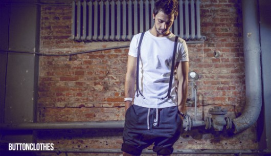 SPODNIE 5 BUTTONS PANTS UNISEX szare Button