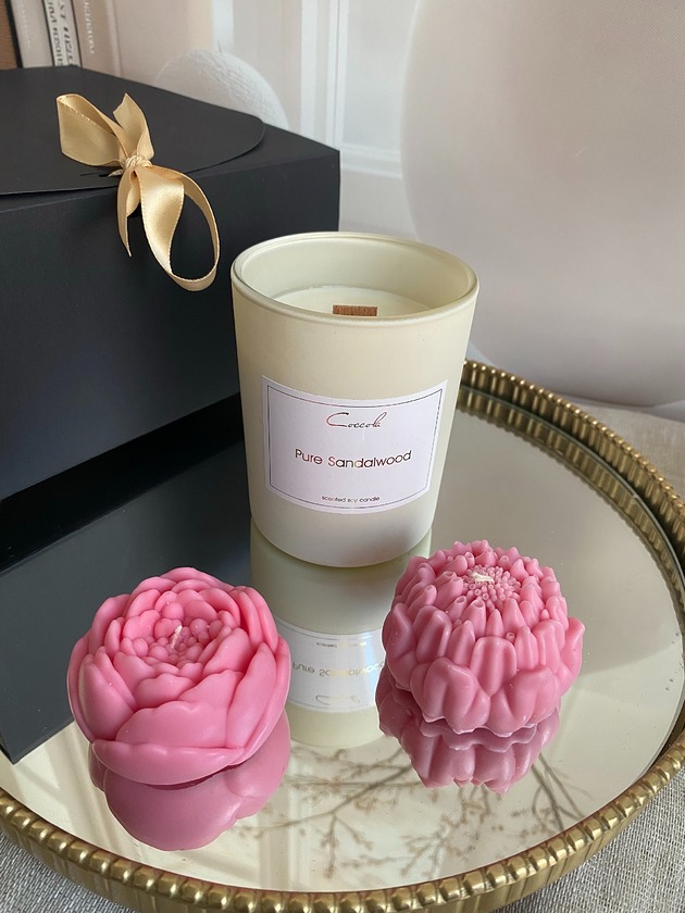 świeczniki i świece Zestaw prezentowy świece ekologiczne sojowe