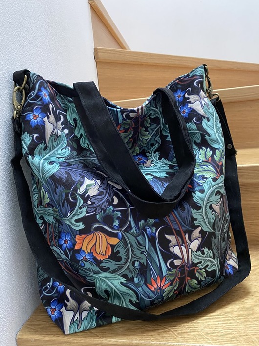 torby XXL Torba na ramię XXL - print zaczarowany ogród