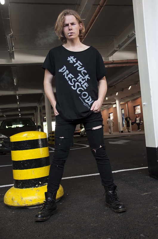 #fuckthedresscode t-shirt czarny PIKIEL