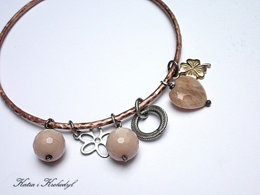 Taupe, nude & cooper-bransoletka Katia i krokodyl