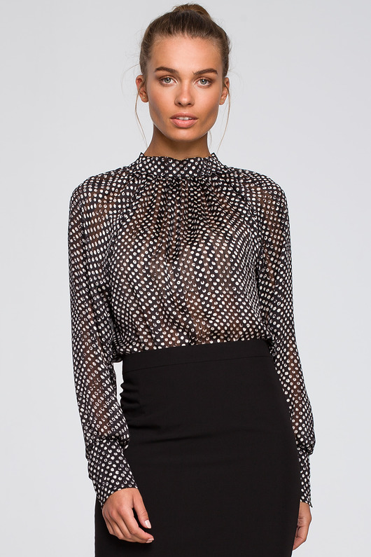 bluzki z długim rękawem damskie Bluzka szyfonowa-model 1(S235)