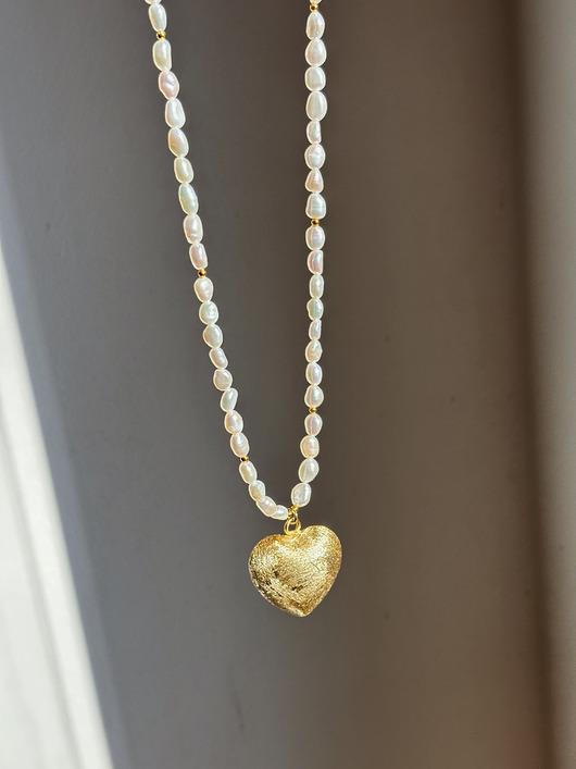 złote naszyjniki Naszyjnik z pereł naturalnych Serce