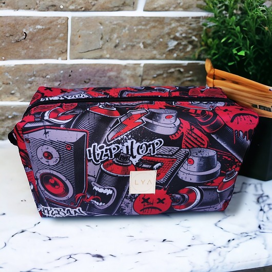 torby i nerki męskie Kosmetyczka męska saszetka wodoodporna etui organizer grafitti